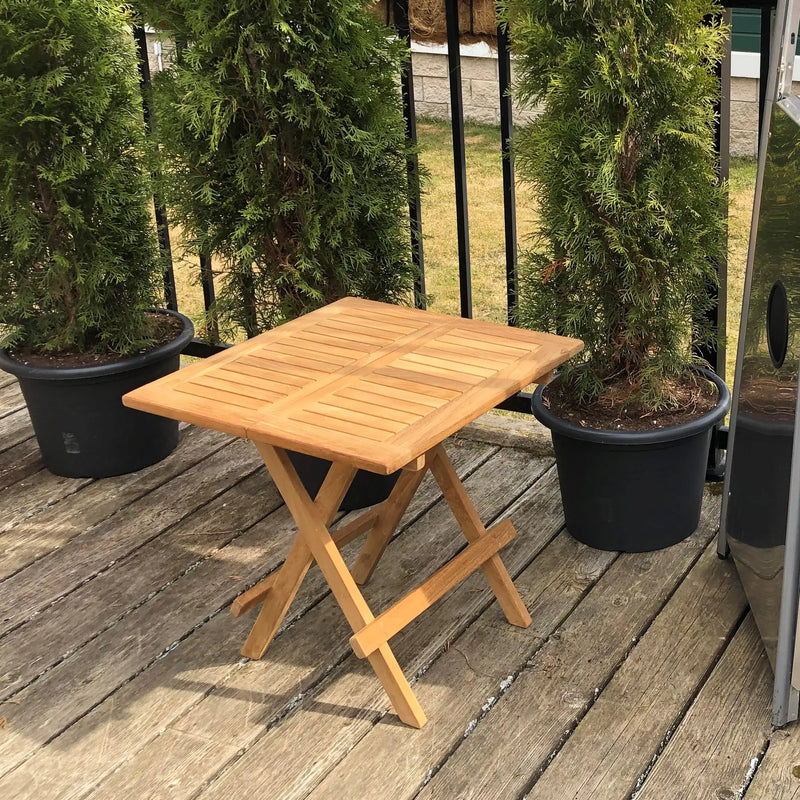 Teak Folding Side Table - Square 20" (50 cm)