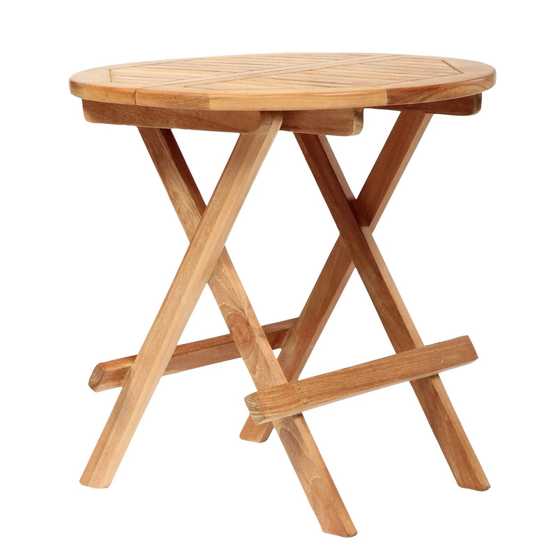 Teak Folding Side Table - Round 20" (50 cm)