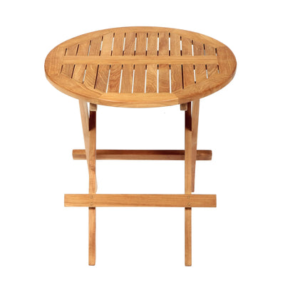 Teak Folding Side Table - Round 20" (50 cm)