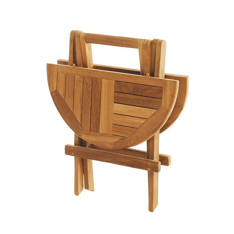 Teak Folding Side Table - Round 20" (50 cm)