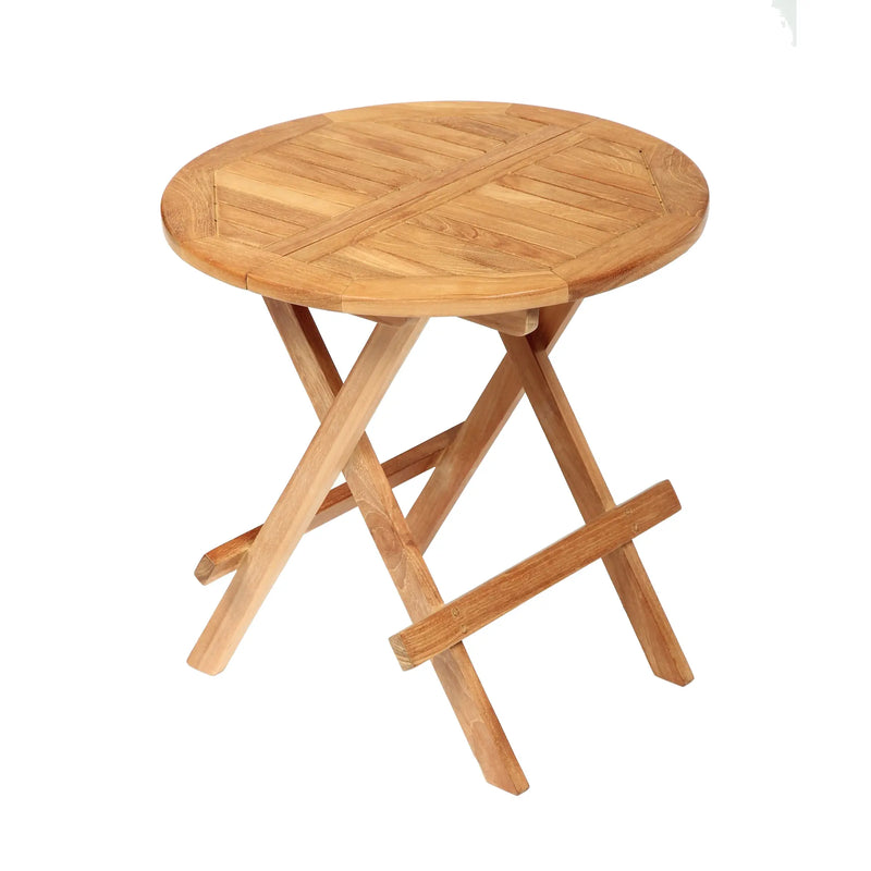 Teak Folding Side Table - Round 20" (50 cm)