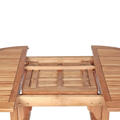 Teak Dining Extension Table Asia - Round 48/71 x 48" (120/180 x 120cm)