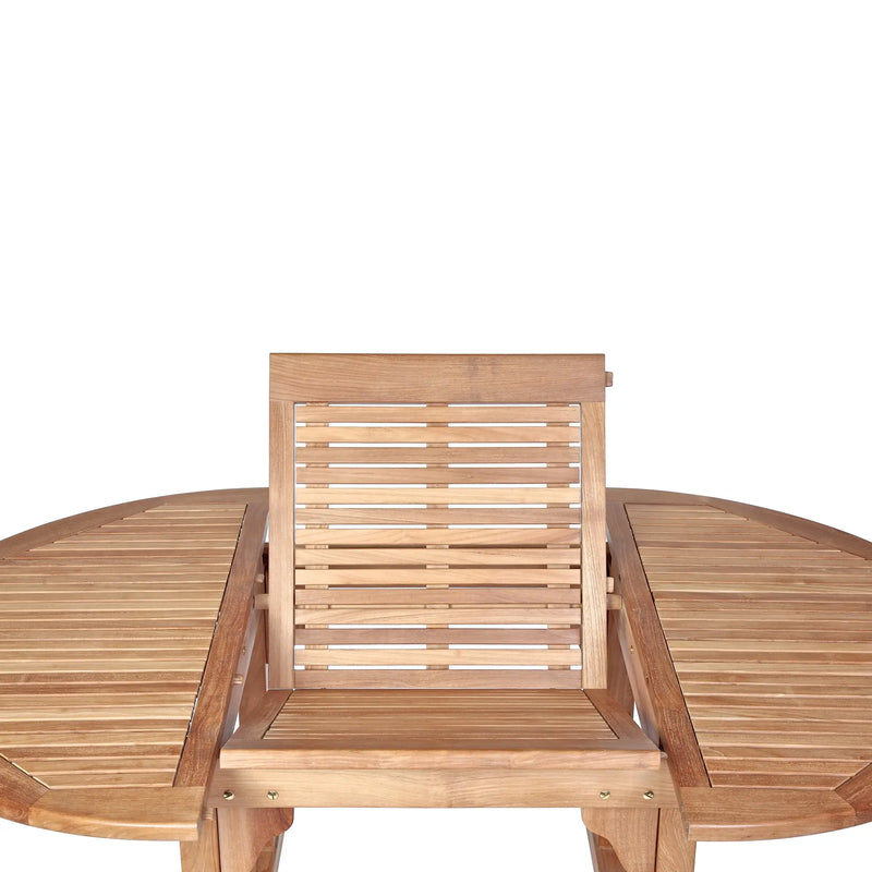 Teak Dining Extension Table Asia - Round 48/71 x 48" (120/180 x 120cm)