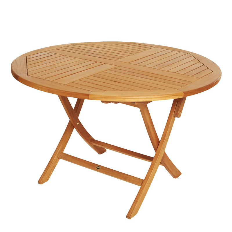 Teak Folding Classic Dining Table - Round 48" (120 cm)