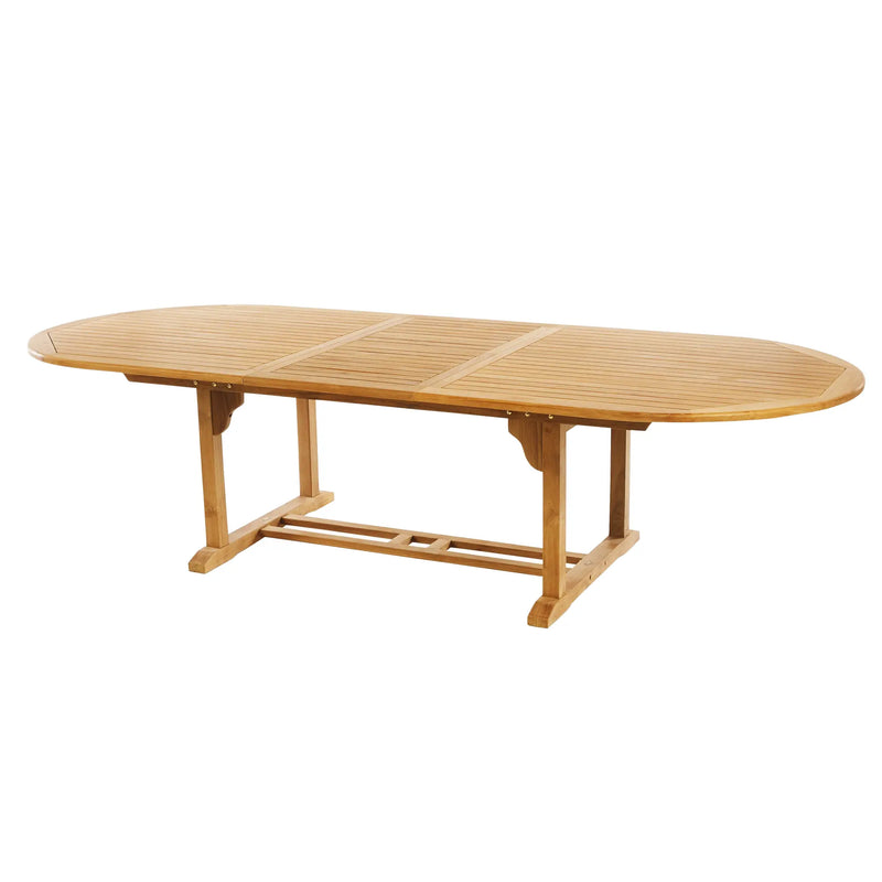 Teak Dining Extension Table Asia - Oval 95/118 x 48" (240/300 x 120 cm)