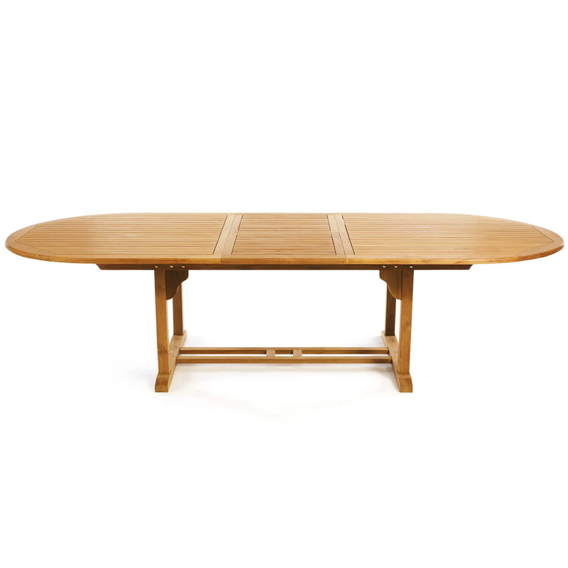 Teak Dining Extension Table Asia - Oval 95/118 x 48" (240/300 x 120 cm)