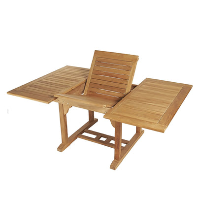 Teak Dining Extension Table Asia - Rectangular 71/95 x 48" (180/240 x 120 cm)