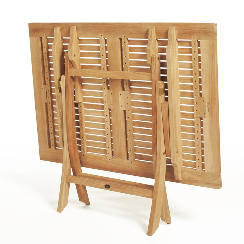 Teak Dining Folding Table Colorado - Rectangular 48 x 32" (120 x 80 cm)
