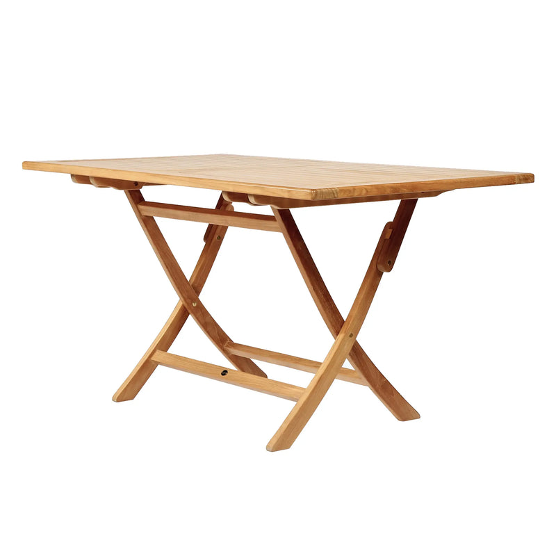 Teak Dining Folding Table Colorado - Rectangular 59 x 32" (150 x 80 cm)