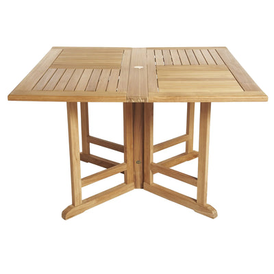 TAB567 - Butterfly Teak mesa plegable - Cuadrada 47"