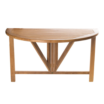 Teak Folding Balcony Table - Semi Round 48" (120 cm)