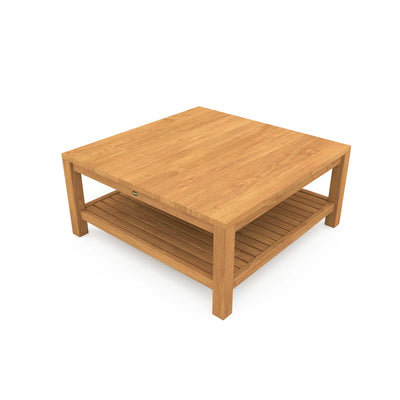 Teak Coffee Table with Shelf Jay - Square 40" (100 cm)