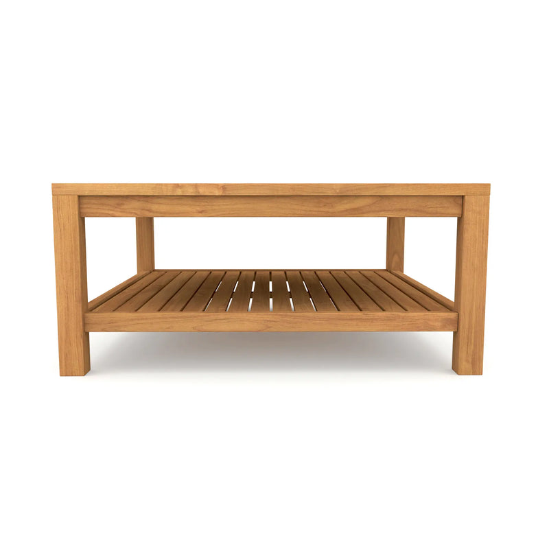 Teak Coffee Table with Shelf Jay - Square 40" (100 cm)