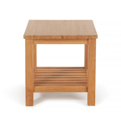 Teak Side Table with Shelf Jay - Square 24" (60 cm)