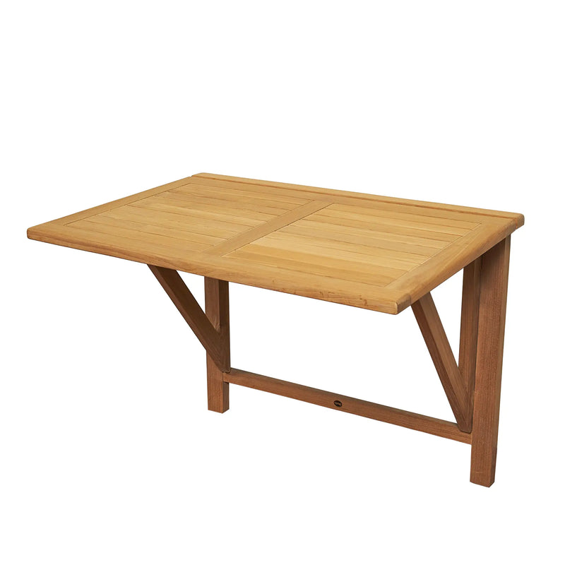 Teak Folding Balcony Table - Rectangular 40" X 26" (100 x 65 cm)