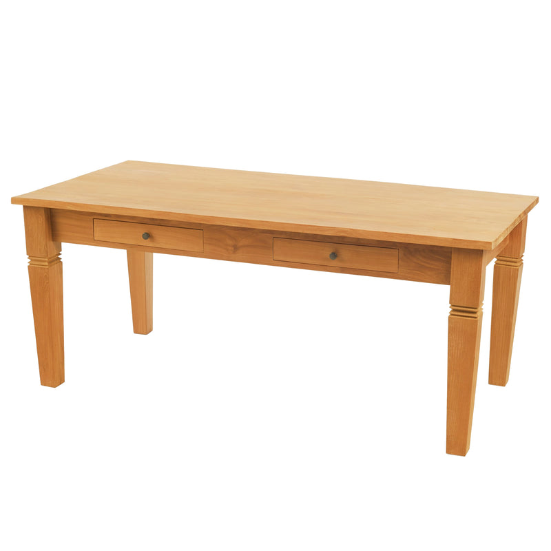 Solid Teak Dining Table Orlando with drawers 71 x 40" (180 x 100 cm)