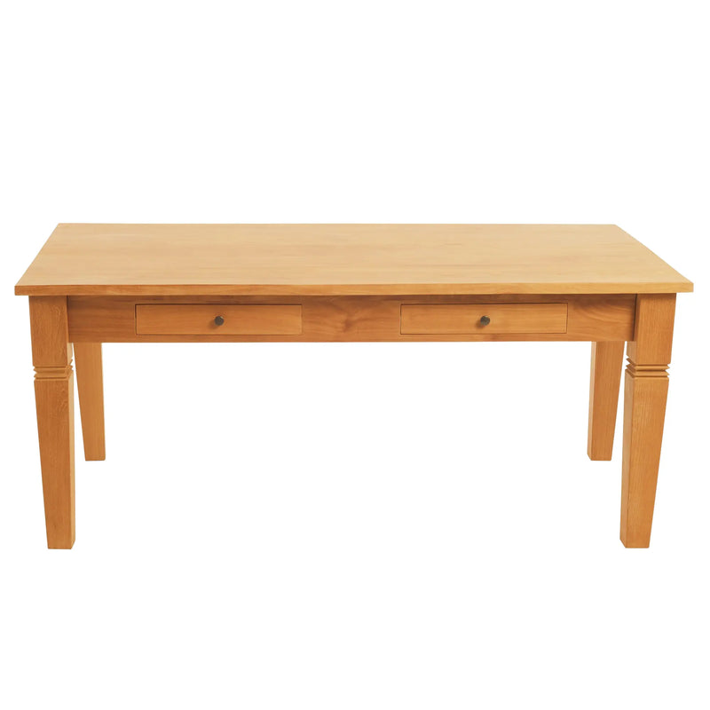 Solid Teak Dining Table Orlando with drawers 71 x 40" (180 x 100 cm)