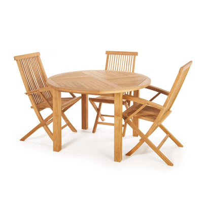 Teak Dining Table Asia - Round 48" (120 cm) KD