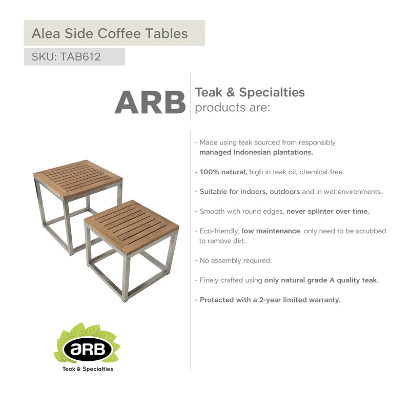 Teak Nesting Side Tables Alea - Set of 2