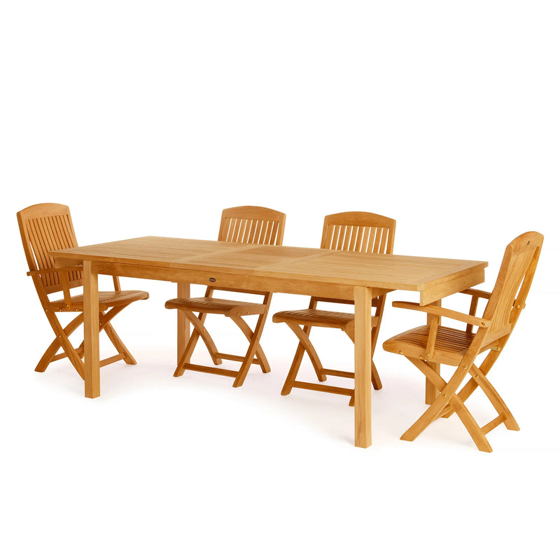 Teak Dining Extension Table Foster - Rectangular 65/85 x 36" (165/215 x 90 cm)