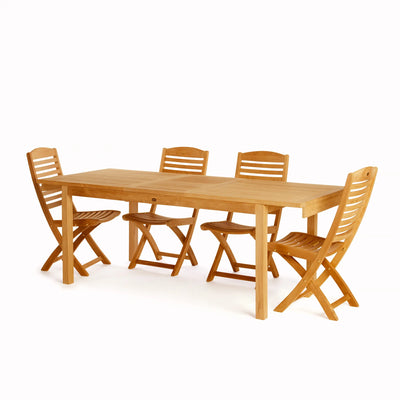 Teak Dining Extension Table Foster - Rectangular 65/85 x 36" (165/215 x 90 cm)