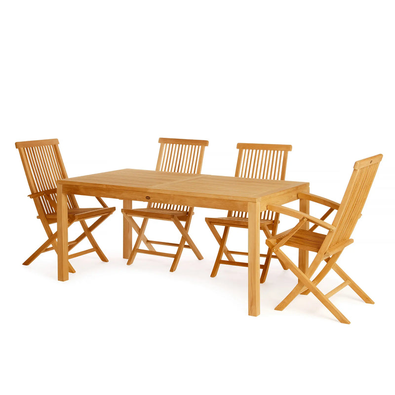 Teak Dining Extension Table Foster - Rectangular 65/85 x 36" (165/215 x 90 cm)