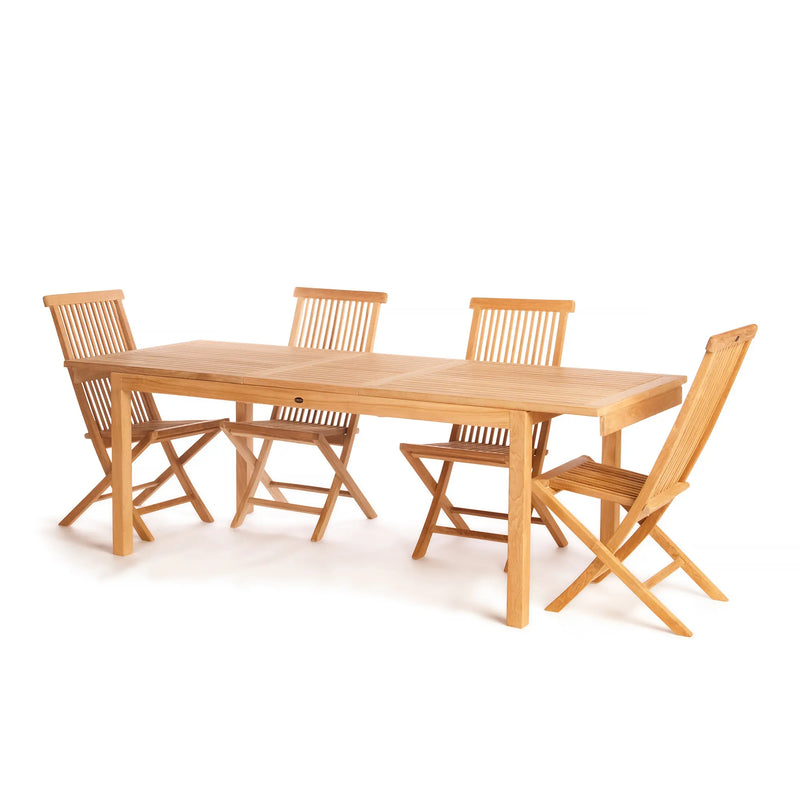 Teak Dining Extension Table Foster - Rectangular 71/91 x 36" (180/230 x 90 cm)