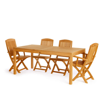 Teak Dining Extension Table Foster - Rectangular 71/91 x 36" (180/230 x 90 cm)