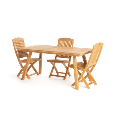 Teak Dining Extension Table Foster - Rectangular 48/67 x 36" (120/170 x 90 cm)