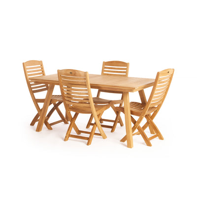 Teak Dining Table Cordele - Rectangular 63 x 36" (160 x 90 cm)