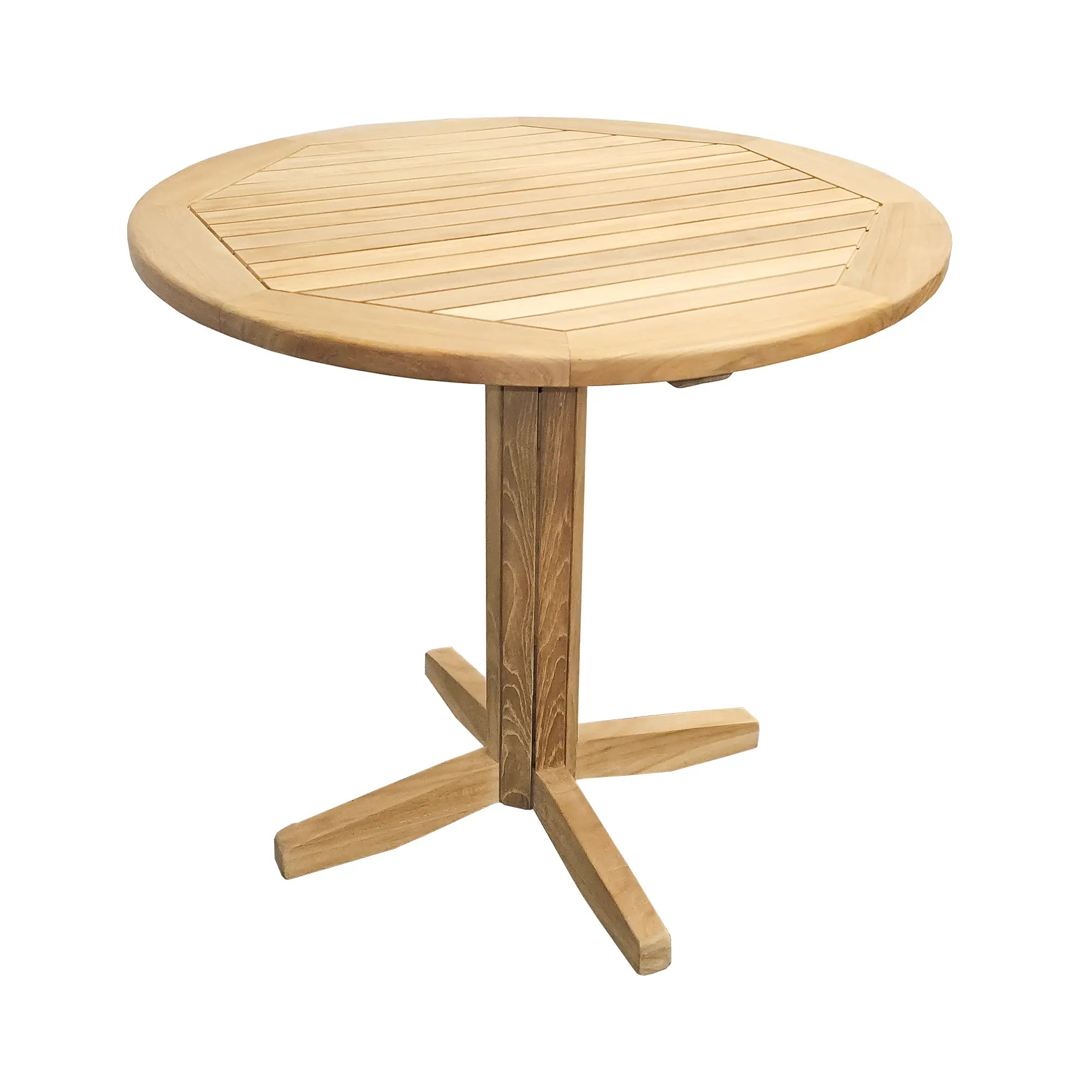 Teak Café Pedestal Table 32" Round Outdoor Dining Table USA ARB