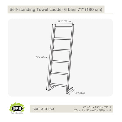 ACC524 - Escalera auto-portante para toallas de 6 barras de 71" (180 cm)