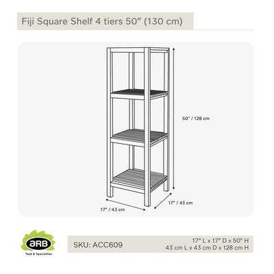 ACC609 - Estante cuadrado Fiji con 4 entrepaños de 50" (128cm)