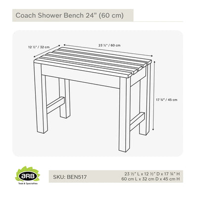 BEN517 - Banco de ducha Coach de 24" (60 cm)