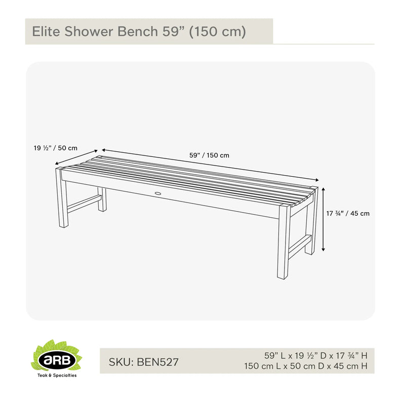 BEN527 - Banco de ducha Elite de 59" (150 cm)