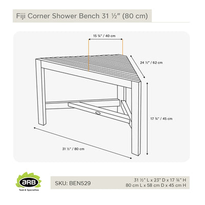 BEN529 - Banco de ducha esquinero Fiji de 31" (80 cm)