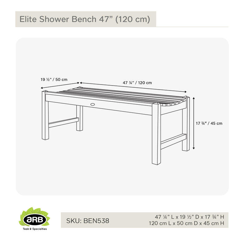 Teak Bench Elite 47" (120 cm)