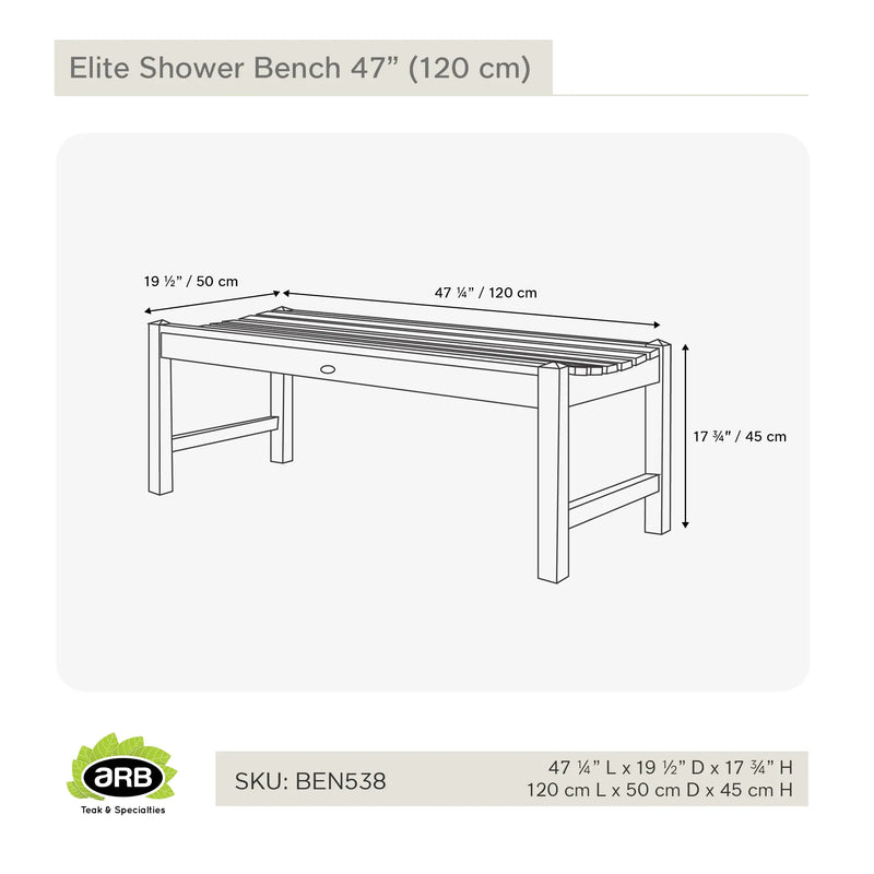 BEN538 - Banco de ducha Elite de 47" (120 cm)