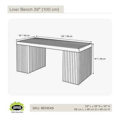 BEN549 - Banco sin respaldo Fiji 39"