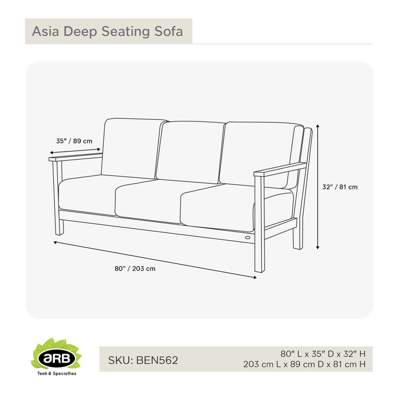 BEN562 - Asia Sofa de asientos mullidos