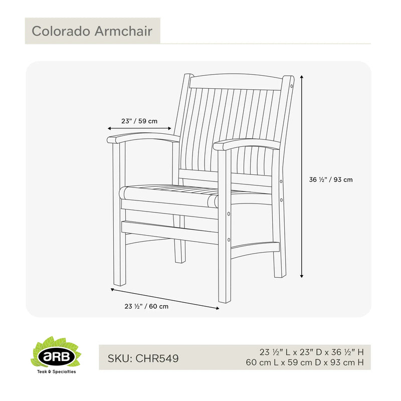 Teak Arm Chair Colorado KD