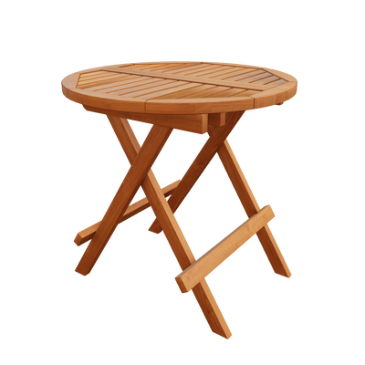 Teak Folding Side Table - Round 20" (50 cm)