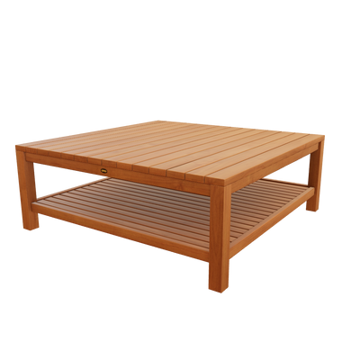 Teak Coffee Table with Shelf Jay - Square 48" (120 cm)