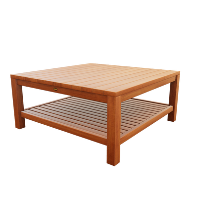 Teak Coffee Table with Shelf Jay - Square 40" (100 cm)