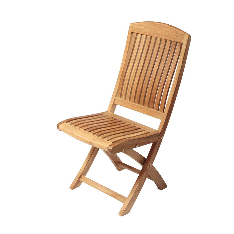 SET568-525 - Asia teak folding table - Rectangular 35" with 2 Colorado folding chairs